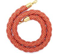 Cordon de barrière tressé, crochets dorés, 1 pièce, 3 tailles, 12 couleurs | Cordon de guidage tressé 32 mm pour potelets, hôtels, théâtres, réceptions, files VIP et événements sur tapis rouge