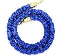 Cordon de barrière tressé, crochets dorés, 1 pièce, 3 tailles, 12 couleurs | Cordon de guidage tressé 32 mm pour potelets, hôtels, théâtres, réceptions, files VIP et événements sur tapis rouge
