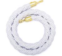 Cordon de barrière tressé, crochets dorés, 1 pièce, 3 tailles, 12 couleurs | Cordon de guidage tressé 32 mm pour potelets, hôtels, théâtres, réceptions, files VIP et événements sur tapis rouge