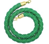 Cordon de barrière tressé, crochets dorés, 1 pièce, 3 tailles, 12 couleurs | Cordon de guidage tressé 32 mm pour potelets, hôtels, théâtres, réceptions, files VIP et événements sur tapis rouge