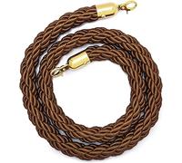 Cordon de barrière tressé, crochets dorés, 1 pièce, 3 tailles, 12 couleurs | Cordon de guidage tressé 32 mm pour potelets, hôtels, théâtres, réceptions, files VIP et événements sur tapis rouge