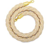 Cordon de barrière tressé, crochets dorés, 1 pièce, 3 tailles, 12 couleurs | Cordon de guidage tressé 32 mm pour potelets, hôtels, théâtres, réceptions, files VIP et événements sur tapis rouge