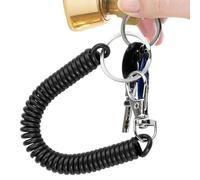 Cordon de bobine - Porte-clés à cordon spiralé, support de clip de recul élastique | Ressort de bobine de clé rétractable, cordon flexible, câble d'alimentation télescopique, porte-clés extensible