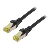 Cordon de brassage DK-1644-A-005/BL S/FTP 6a Line Cu LSZH noir 0,5 m 26 AWG D...