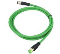 Cordon de brassage Ethernet Câble blindé 24 AWG Câble de connexion Cordon de réseau M12 à RJ45 Câble Ethernet étanche