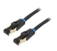 Cordon de brassage IKABD S/FTP Cat 8 OFC PVC noir 05m veines : 8 VENTION