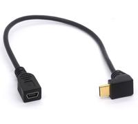 Cordon De Câble Mini Usb Vers Type C, Usb 3.1 Type C À Angle Droit Mâle Vers Mini 5 Broches B Usb Adaptateur Femelle Ordinateur Portable, Macbook, Caméra, Disque Dur (Usb C/Typec P[CAB9165578]