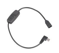 Cordon de charge d'alimentation 5 V 2 A pour appareils de type C - Ligne de commutation à angle droit équipée d'un voyant lumineux pour petits appareils électroniques - Câble d'extension USB C