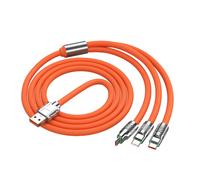 Cordon De Chargement 3 En 1 3,94 Pieds 120w, Pour Interface Ios, Interface Android Type C, CâBle De Chargement Multiple Universel Pour TéLéPhones Portables