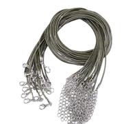 Cordon de collier 100 pièces Dia 1.5mm corde tressée réglable for la fabrication de bijoux collier à faire soi-même fournitures de Bracelet(Army Green,45cm KC Gold 1.5mm)
