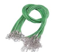 Cordon de collier 100 pièces Dia 1.5mm corde tressée réglable for la fabrication de bijoux collier à faire soi-même fournitures de Bracelet(Green,45cm Rhodium 1.5mm)