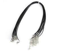 Cordon de Collier Ajustable, Corde en Cire pour Fabrication de Bijoux, 10 Pièces, Noir