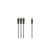 Hama Câble audio 00205154 – jack mâle 3,5 mm 4 broches vers 3 RCA mâles, 1,5 m, noir