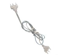 Cordon de corps d'escrime 1,6 m - Fil transparent avec connecteurs métalliques - Pièce de rechange flexible et durable - Pour clôture, équipement de protection faciale, réparation d'articles de sport