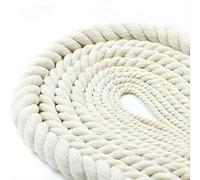 Cordon de coton épais 20 mm et 10 m blanc macramé boucle douce lasso pour platelage, jardin, maison, bricolage, décoration, kit de suspendre plantes, beige