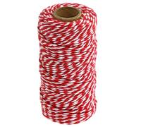 Cordon de Coton Ficelle Noël 100M Ficelle Corde Rouge Blanc Ficelle Coton de Noël Cordon Fil de Coton Ficelle Bicolore pour Cadeau de Noël Emballage de Cadeau Fleuristerie Arts de Bricolage, #2