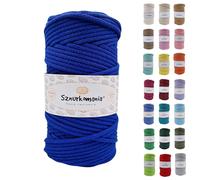 Cordon de coton tressé 5 mm 100 m, 46 couleurs, cordon pour crochet, fil pour macramé, fil de qualité supérieure, corde, Sznurkomania (Coquelicot)
