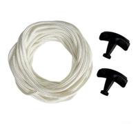 Cordon de démarrage pour tondeuse à gazon, générateur, nettoyeur haute pression, souffleuse à neige, poulie de recul robuste en caoutchouc souple, 10 m, 4 mm ou 5 mm, blanc, installation facile (4 mm