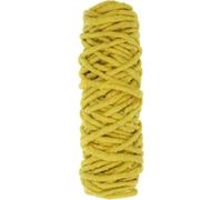 Cordon de feutre robuste en laine de mouton et jute avec âme en fil métallique, jaune, cordon de bricolage pour la décoration et l'artisanat, L20m