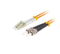 Cordon de fibre optique - Lanberg - ST/UPC-LC/UPC - Duplex 3.0MM - OM2 50/125 - 5m orange