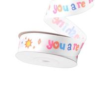 Cordon de fleurs pour bouquets de fleurs et décoration | 2,5 cm x 18 m | Ruban décoratif | Pour fête préscolaire, rentrée scolaire, bouquet de fleurs, couronne, arrangement floral