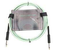 Cordon de guitare Kuuleyn, cordon d'ampli de guitare, câble de guitare, prise plaquée tressée, cordon audio pour instrument de musique électronique (Green)