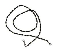 Cordon de lunettes en forme de chaîne de perles - Longueur : 68 cm - Perles de 0,4 cm - Boucles en silicone - Cordon tour de cou, Noir , 68 Centimeters