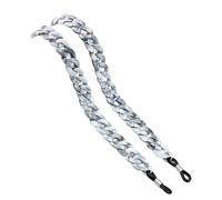 Cordon de lunettes réglable antidérapant en acrylique couleur vive pour lunettes adultes