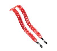 Cordon de lunettes réglable antidérapant en acrylique couleur vive pour lunettes adultes