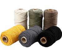 Cordon de macramé de différentes couleurs, 6x198m