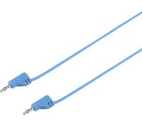 Cordon de mesure[Banane mâle 2 mm -Banane mâle 2 mm ] Ultra flexible 0.60 m bleu MSB-2002.2 A