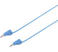 Cordon de mesure[Banane mâle 2 mm -Banane mâle 2 mm ] Ultra flexible 0.90 m bleu MSB-2002.2 A