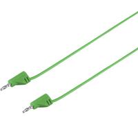 Cordon de mesure[Banane mâle 2 mm -Banane mâle 2 mm ] Ultra flexible 30.00 cm vert MSB-2002.2 A