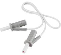 Cordon de mesure de sécurité[Banane mâle 4 mm -Banane mâle 4 mm ] Ultra flexibles 0.50 m blanc MSB-501 10 A