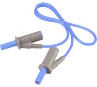 Cordon de mesure de sécurité[Banane mâle 4 mm -Banane mâle 4 mm ] Ultra flexibles 0.50 m bleu MSB-501 10 A