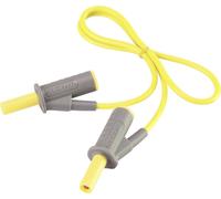 Cordon de mesure de sécurité[Banane mâle 4 mm -Banane mâle 4 mm ] Ultra flexibles 0.50 m jaune MSB-501 10 A