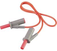Cordon de mesure de sécurité[Banane mâle 4 mm -Banane mâle 4 mm ] Ultra flexibles 0.50 m rouge MSB-5