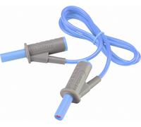 Cordon de mesure de sécurité[Banane mâle 4 mm -Banane mâle 4 mm ] Ultra flexibles 0.75 m bleu MSB-501 10 A