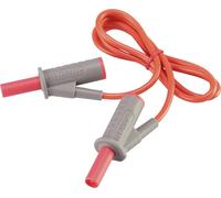 Cordon de mesure de sécurité[Banane mâle 4 mm -Banane mâle 4 mm ] Ultra flexibles 0.75 m rouge MSB-501 10 A
