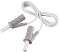 Cordon de mesure de sécurité[Banane mâle 4 mm -Banane mâle 4 mm ] Ultra flexibles 1.00 m blanc MSB-5