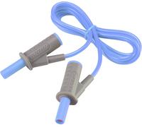 Cordon de mesure de sécurité[Banane mâle 4 mm -Banane mâle 4 mm ] Ultra flexibles 1.00 m bleu MSB-501 10 A