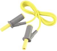 Cordon de mesure de sécurité[Banane mâle 4 mm -Banane mâle 4 mm ] Ultra flexibles 1.00 m jaune MSB-5