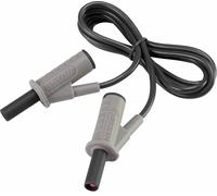 Cordon de mesure de sécurité[Banane mâle 4 mm -Banane mâle 4 mm ] Ultra flexibles 1.00 m noir MSB-501 10 A