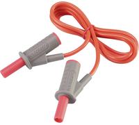 Cordon de mesure de sécurité[Banane mâle 4 mm -Banane mâle 4 mm ] Ultra flexibles 1.00 m rouge MSB-501 10 A