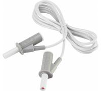 Cordon de mesure de sécurité[Banane mâle 4 mm -Banane mâle 4 mm ] Ultra flexibles 1.50 m blanc MSB-501 10 A
