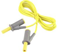 Cordon de mesure de sécurité[Banane mâle 4 mm -Banane mâle 4 mm ] Ultra flexibles 1.50 m jaune MSB-501 10 A