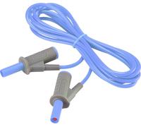 Cordon de mesure de sécurité[Banane mâle 4 mm -Banane mâle 4 mm ] Ultra flexibles 2.00 m bleu MSB-501 10 A