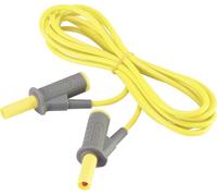 Cordon de mesure de sécurité[Banane mâle 4 mm -Banane mâle 4 mm ] Ultra flexibles 2.00 m jaune MSB-501 10 A