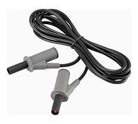 Voltcraft Cordon de mesure de sécurité MSB-501, Banane mâle 4 mm, 2,00 m, 10 A, noir Ultra flexible