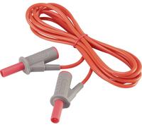 Cordon de mesure de sécurité[Banane mâle 4 mm -Banane mâle 4 mm ] Ultra flexibles 2.00 m rouge MSB-501 10 A